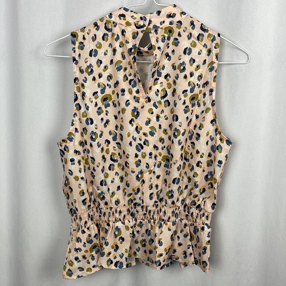 Anthropologie Sadie & Sage Blush Femme Feline Mock Neck Sleeveless Top - Size S - Picture 12 of 13